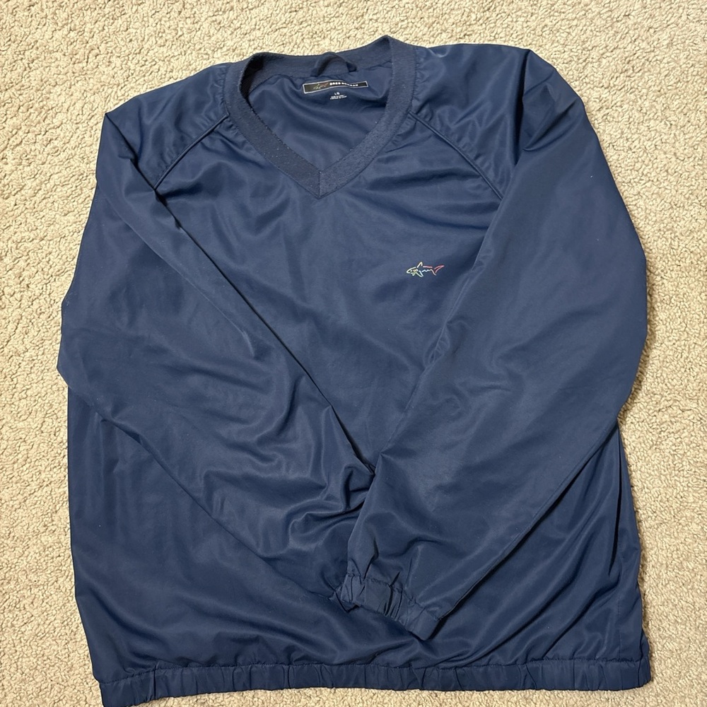 Navy Blue Greg Normal V-Neck Pullover